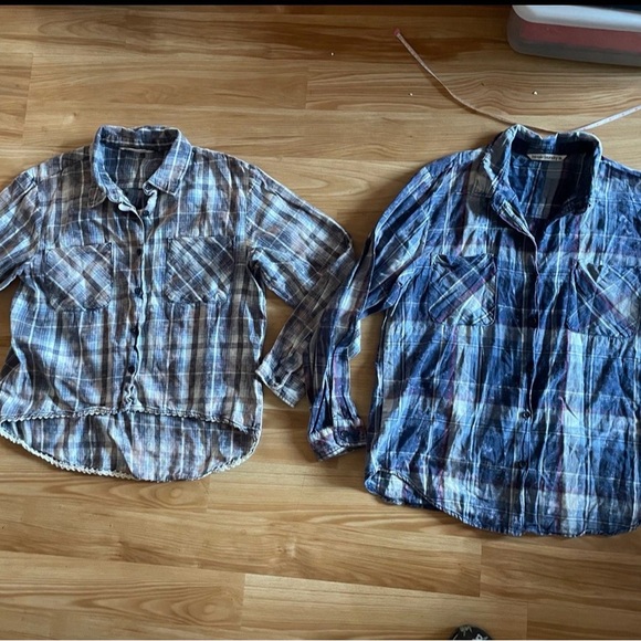 hippie laundry Tops - Awesome Ladies/Juniors Hippie Laundry Flannel Shirt Bundle - Sz L